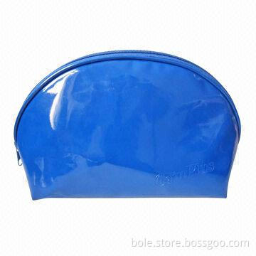 Half Moon-shaped Cosmetic Bag with Nylon Zipper for Promotional Purpose